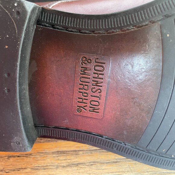 Johnston Murphy Derby Shoes 8.5M Brown Tabor Cap Toe - Picture 7 of 10
